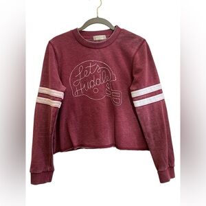 Alter’d State Cropped Sweatshirt Let’s Huddle Football Y2K Rocker Top S